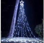  LED Csillagos karácsonyi fényfüzér, 6 m, 300 LED, hideg fehér fény, IP44, 8 mód