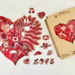 Lubiwood Szív mandala fa puzzle (mp-heartmandala-a4)