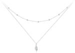 BeSpecial Colier argint dublu cu melc de mare (CZT0124)