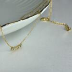 WHITE'S Arany nemesacél nyaklánc cirkónia medállal