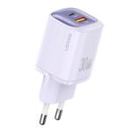 USAMS CC254TC03 30W USB/Type-C GaN PD lila hálózati töltő (CC254TC03)