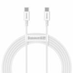 Baseus Cablu Date/Incarcare Baseus USB-C - USB-C Baseus Superior 100W 2m Alb