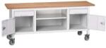 bott Mobil műhelyasztal Bott Verso Storage, 200 x 60 x 83 cm, multiplex, 2 fiók, 1 polc, 2 szekrény, szürke-szürke
