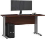 AKORD Stílusos Wenge Számítógépasztal BM-135 - Minőségi Laminált Lemez, 135 cm Széles, Modern Matt Felület, Masszív Fém Lábakkal, Összeszerelés Szükséges (BIUBM-135W)