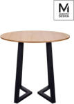  MODESTO asztal TAVOLO FI 80 tölgyfa - MDF lap, fém lábazat (B-15)
