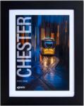 Kenro Chester Black képkeret A4 21x29.7cm paszpartu méret 15x21cm fekete (KE-CH2315B)