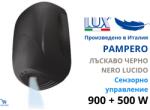 Ideal Lux Lux Italy PAMPERO Nero Lucido Професионален стенен сешоар за ръце, лъскаво черно (PAMPERO-N)