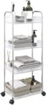 vidaXL tárolókocsi 4 szintes átlátszó 37x28x95 cm akril (4012379)