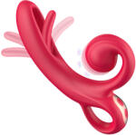 Erospace Vibrator with Tongue & Clitoral Stimulation Sweet Play A4 Red Vibrator