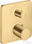 Hansgrohe AXOR Citterio M falsík alatti termosztátos kád/zuhany csaptelep elzárószeleppel, szálcsiszolt arany hatású 34705250 (34705250)