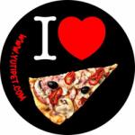 MONTANA DOG Grafikus címke M-XXL méretű Yutipet hámokhoz (I love pizza)