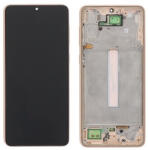 Samsung A336 Galaxy A33 5G előlap keret, lcd kijelző és érintőpanel, rózsaszín (Incell, TFT)