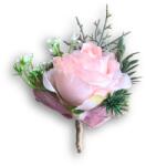 Lean Esküvői kitűző - Romantic rózsaszín 1 db