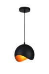 GTV OS-MAV-11-DEC Mennyezeti lámpatest MAVIA, 1853, AC220-240V, 50/60Hz, 1*E27, IP20, átmérő 20CM, egyes, fekete/arany (OS-MAV-11-DEC)