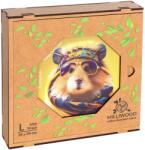 Milliwood Puzzle din lemn Milliwood de la 90 piese - Hamster hippie (Mărimea L) (OL-HippyHamster-5007) Puzzle