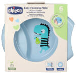 Chicco Easy Feeding tányér, 6 hónapos kortól, kék