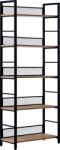 Mobikon Raft metal negru DTD stejar Keler 60x28x154 cm (0000387621) Raft