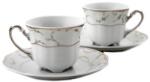 Ćmielów Serviciu cafea portelan, VIVIEN decor ARGINT, 6 persoane, 100 ml - VAC 100 (5907710008973)