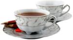 Ćmielów Serviciu ceai portelan, VIVIEN decor ARGINT, 6 persoane, 220 ml - VAC 220 (5907710027721)