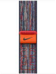 Apple Curea Apple pentru Apple Watch 40mm Nike Sport Loop, Blue/Red Nike Sport Loop (MC1J4ZM/A) (MC1J4ZM/A)