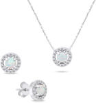 Brilio Silver Set fermecător de bijuterii de argint SET225W (cercei, colier)