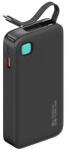 Awei xy vésztöltő usb+type-c aljzat (10000mah, 20w, pd gyorstöltő, led kijelző + fix type-c kábel) fekete (10KCD22401) - rufusz