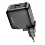 Awei PD55-EU 65W USB/Type-C GaN PD fekete hálózati töltő (PD55-EU)