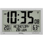 Technoline (WS 8013) Rádiójel vezérlésű Falióra 369 mm x 270 mm x 24 mm Ezüst Nagy kijelző