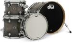 DWe 4-Piece Candy Black Burst Over Curly Maple Exotic Shell Kit