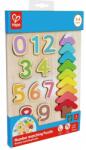 Hape Дървен пъзел HaPe International - Числа и форми, 20 части (H1657) - ozone