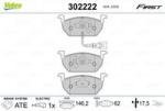 VALEO set placute frana, frana disc VALEO 302222 (302222)