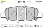 VALEO set placute frana, frana disc VALEO 301148 (301148)