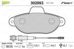 VALEO set placute frana, frana disc VALEO 302093 (302093)