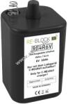 Re-Block Emilia AccuCell 4R25 akku, Re-Block RE4R6V Emilia LiFePo4, 6V, 10000mAh