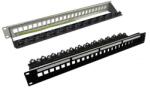Roline Patch panel STP 19", 24 port, kapcsos rögzítési lehtőséggel, fekete 26.11. 0390-5 (26.11.0390-5)