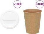 vidaXL 1000 db papír kávéscsészék fedővel 8oz 200ml (3325220)
