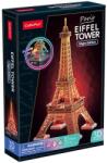 Crystalina CubicFun 3D puzzle Eiffel-torony 37 cm, LED világítással (L534)