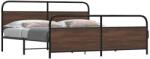 vidaXL barna tölgy színű fém ágykeret matrac nélkül 180 x 200 cm (3318665)