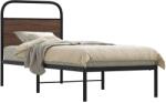 vidaXL ágykeret matrac nélkül 75x190 cm barna tölgyfa műfa (4100297)