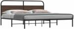 vidaXL barna tölgy színű fém ágykeret matrac nélkül 180 x 200 cm (3318656)