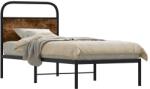 vidaXL ágykeret matrac nélkül 80x200 cm füstölt tölgy fűrészelt fa (4100200)