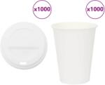vidaXL 1000 db papír kávéscsészék fedővel 12oz 300ml (3325217)