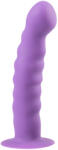 EasyToys - dildo ondulat cu ventuză - silicon mov (8718627526880) Dildo