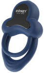 HoneyPlayBox - Anello-App-Controlled Vibrating Double Cock Ring with Clitoral Stimulator Blue