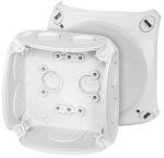 Hensel EnyCase DK 0600 GZ Kábelösszekötő doboz 130x130x77mm kapcsok nélkül, 1db 9-20 mm kábelbevezetéssel, RAL 7035 szürke IP66 (DK 0600 GZ)