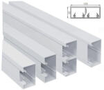 Legrand 075802 DLP-S kábelcsatorna 130×50mm, hajlékony fedéllel, bepattintható 45-ös szerelvényhez, szürke (075802)