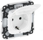 Legrand Valena Allure fehér 2P+F csatlakozóaljzat biztonsági zsaluval, csapófedéllel, IP44 fehér 755204 Legrand (755204)