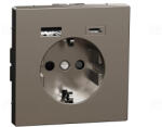 Schneider Electric MERTEN 2P+F aljzat, BZS, kettős USB tölt, rugós bekötés, 16A/3A, A+C, D-Life lótuszfehér MTN2367-6035 Schneider (2367-6035)
