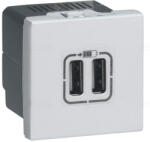 Legrand Leg. 278594L Program Mosaic kettős USB töltő aljzat, 2400 mA, 2 modulos, fehér (278594L)