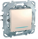 Schneider Electric Pdk14-101 rjkb egypólusú kapcsoló jelzőlámpával, krém MGU50.201. 25NZ UNICA Schneider - Készlet erejéig! ! ! (50.201.25NZ)